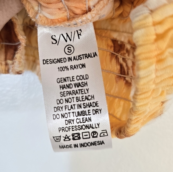 S/W/F Shirred Singlet Cropped Sleeveless Top In Castle Small - Picture 7 of 8